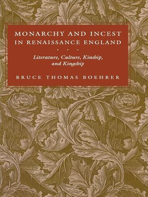 cover image of Monarchy and Incest in Renaissance England